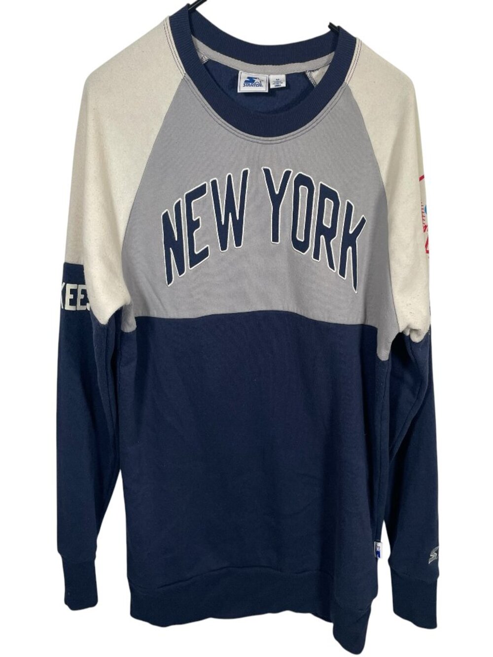 New York Yankees Sweatshirt Womens Medium Starter Pullover MLB Baseball Crewneck